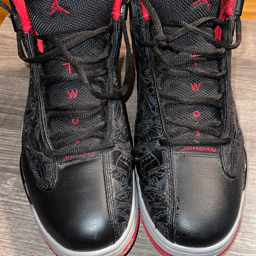 Jordan Black and Red Sneakers